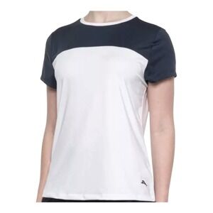 Tommy‎ Bahama Golf Top Quick Dry Color Block Athletic Navy Blue Women Size XL